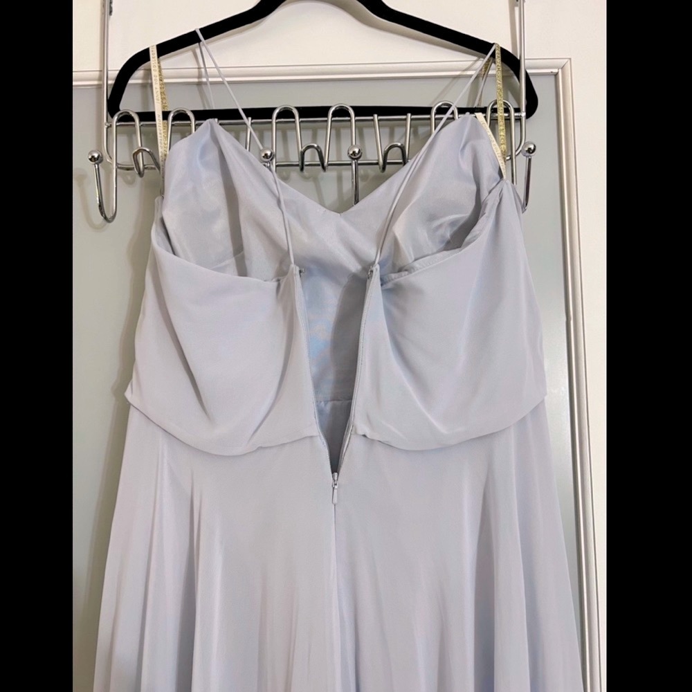 Jenny Yoo - Floor Length formal chiffon dress, prom, gown - Size 14 - light blue - Picture 9 of 16